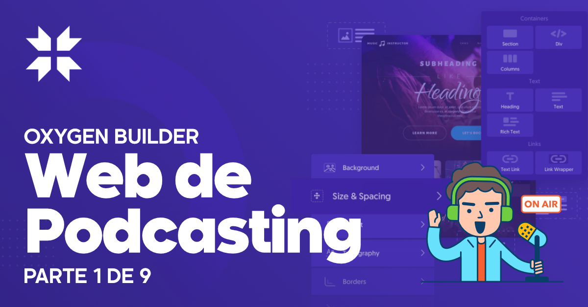 Oxygen Builder web Podcasting - Trinchera WP
