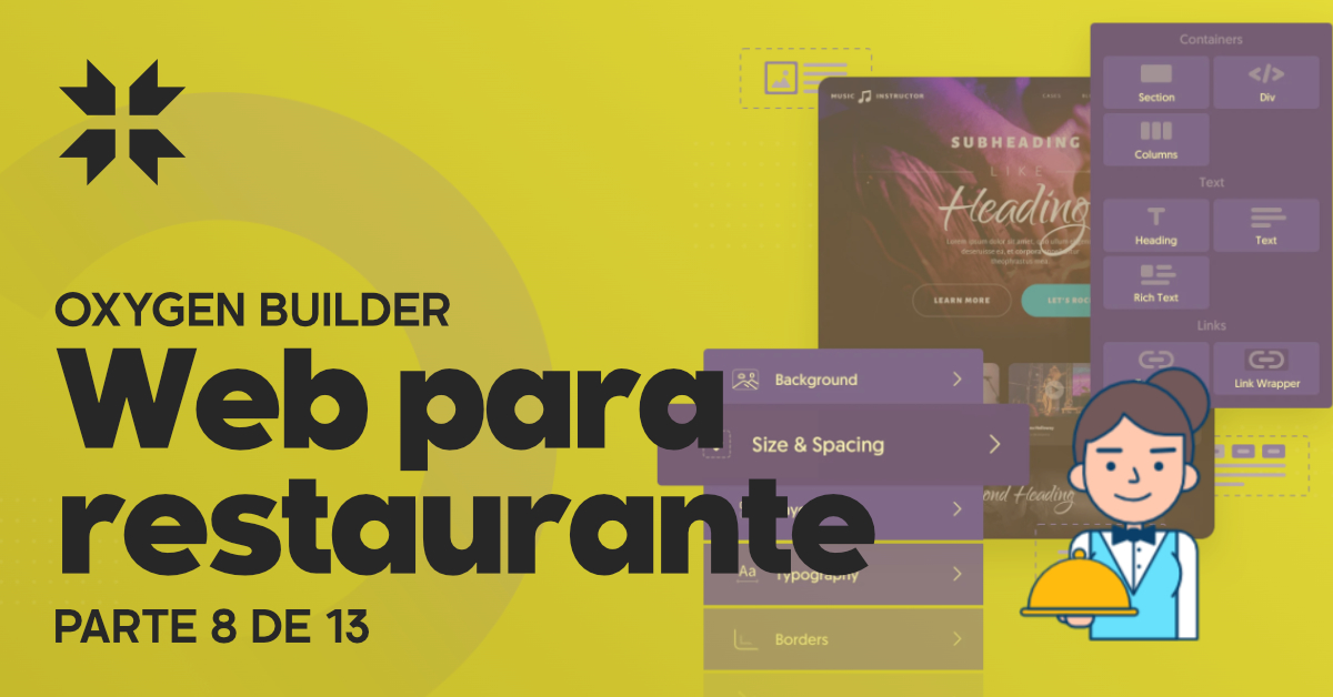 Oxygen Builder web Restaurante - Trinchera WP